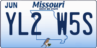 MO license plate YL2W5S