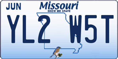 MO license plate YL2W5T
