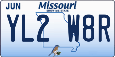 MO license plate YL2W8R