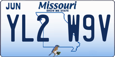MO license plate YL2W9V