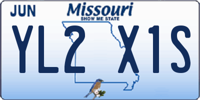 MO license plate YL2X1S