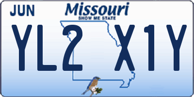 MO license plate YL2X1Y