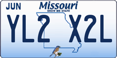 MO license plate YL2X2L