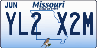 MO license plate YL2X2M