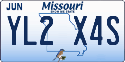 MO license plate YL2X4S