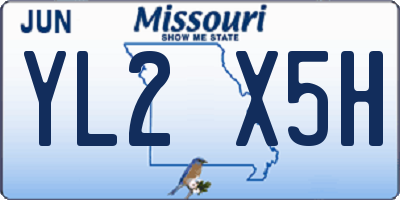 MO license plate YL2X5H