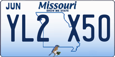 MO license plate YL2X5O