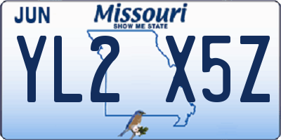 MO license plate YL2X5Z