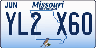 MO license plate YL2X6O
