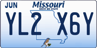 MO license plate YL2X6Y