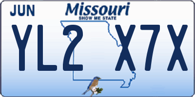 MO license plate YL2X7X
