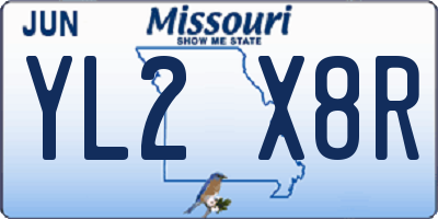 MO license plate YL2X8R