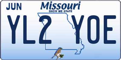 MO license plate YL2Y0E