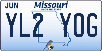 MO license plate YL2Y0G