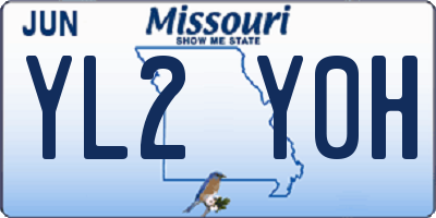 MO license plate YL2Y0H