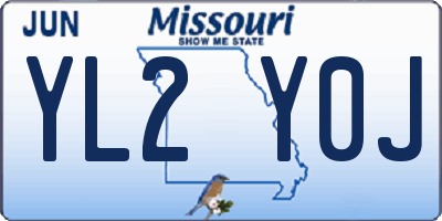 MO license plate YL2Y0J