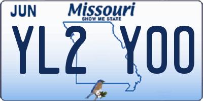 MO license plate YL2Y0O