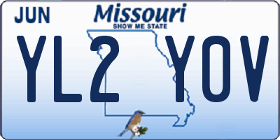 MO license plate YL2Y0V