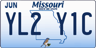 MO license plate YL2Y1C