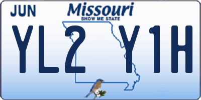 MO license plate YL2Y1H