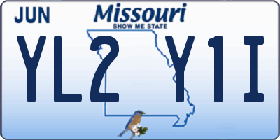 MO license plate YL2Y1I