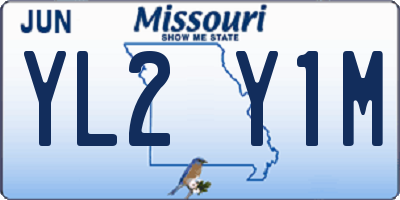 MO license plate YL2Y1M