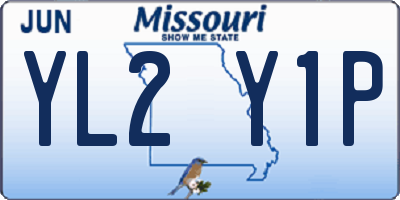 MO license plate YL2Y1P