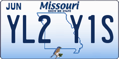 MO license plate YL2Y1S