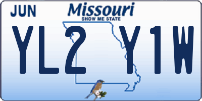 MO license plate YL2Y1W