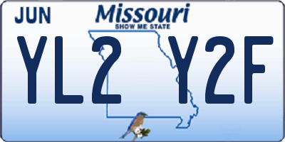 MO license plate YL2Y2F
