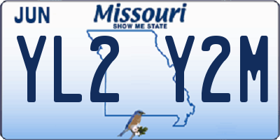 MO license plate YL2Y2M