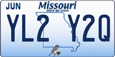 MO license plate YL2Y2Q