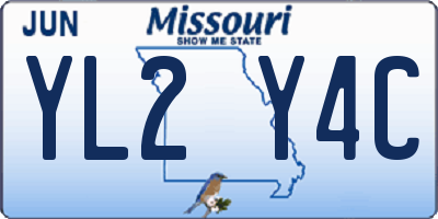 MO license plate YL2Y4C