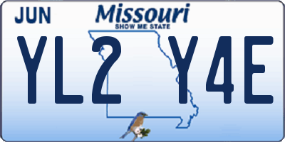 MO license plate YL2Y4E