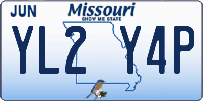 MO license plate YL2Y4P