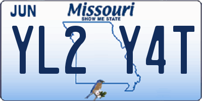 MO license plate YL2Y4T