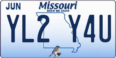 MO license plate YL2Y4U