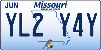 MO license plate YL2Y4Y