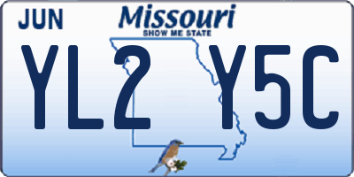 MO license plate YL2Y5C