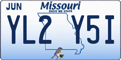 MO license plate YL2Y5I