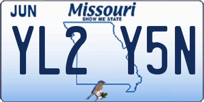 MO license plate YL2Y5N