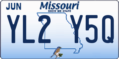 MO license plate YL2Y5Q