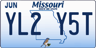 MO license plate YL2Y5T