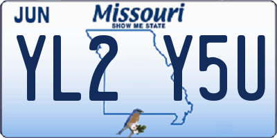 MO license plate YL2Y5U