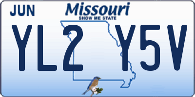 MO license plate YL2Y5V