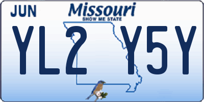 MO license plate YL2Y5Y