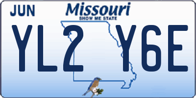 MO license plate YL2Y6E