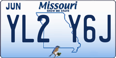 MO license plate YL2Y6J