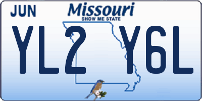 MO license plate YL2Y6L