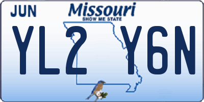 MO license plate YL2Y6N